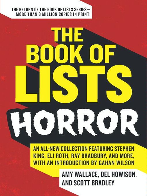 Title details for The Book of Lists: Horror by Amy Wallace - Wait list